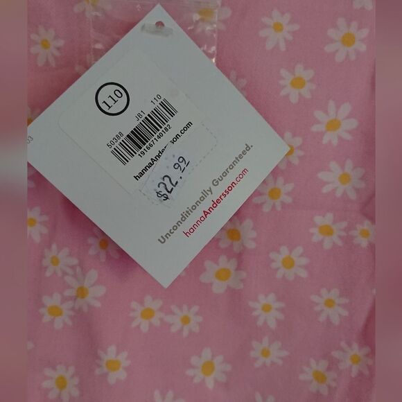 Hanna Andersson Flowers bell sleeve Pink Dress size 5 - Picture 5 of 13